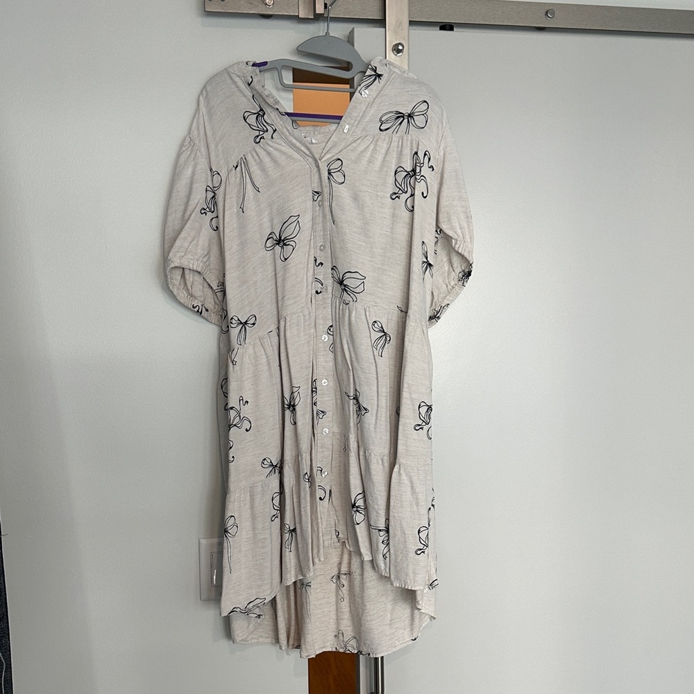 Bow Button-Down Dress